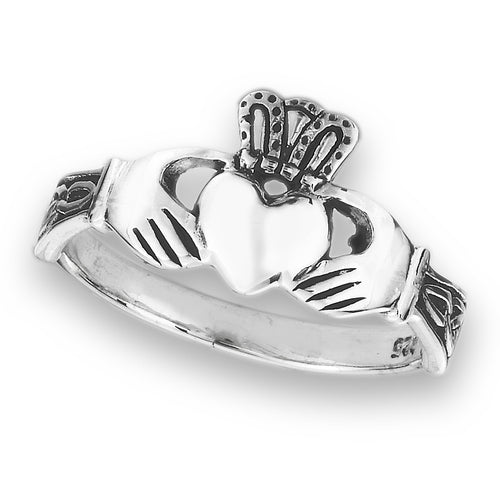 Sterling Silver Claddagh Ring Triskele Cuffs