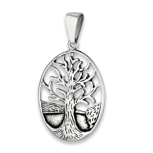 Sterling Silver Tree of Life Pendant with Box and 18" Chain