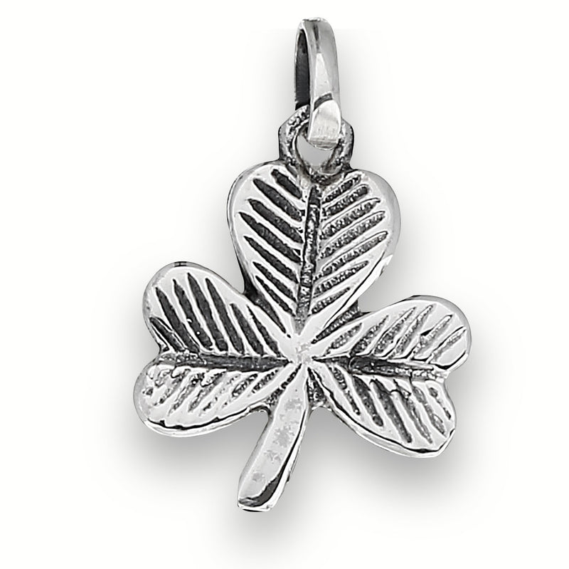 Sterling Silver Shamrock Pendant with Box and 18" Chain