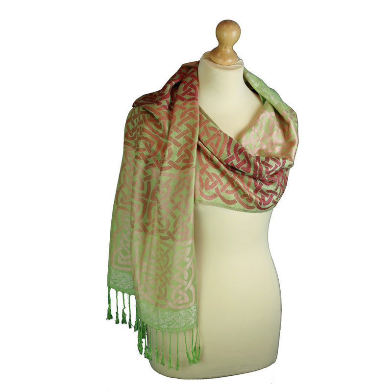 Arranmore, Celtic Pasmina Scarf, Earthtones.